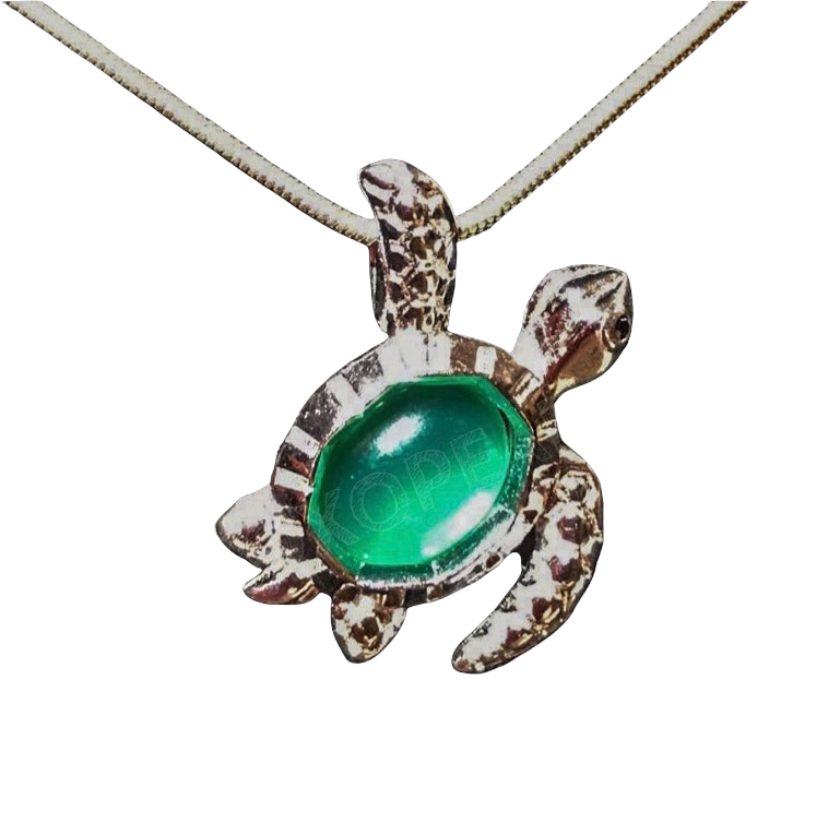 Sea Turtle Cage - Cabochon - Sterling Silver - TKT