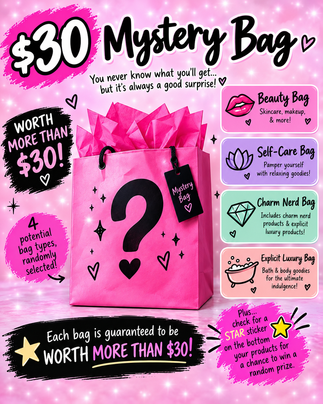 - Mystery Bag Game! - Monday Night - 9/7 - Only 6 Available!